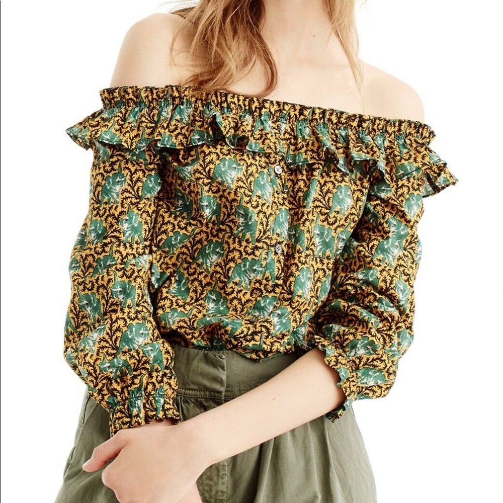 JCrew Ratti Elephant top size XXS
